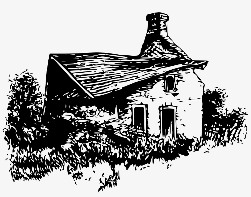 Ruins House Building Drawing Computer Icons - Ruined House Clipart, transparent png #3465271