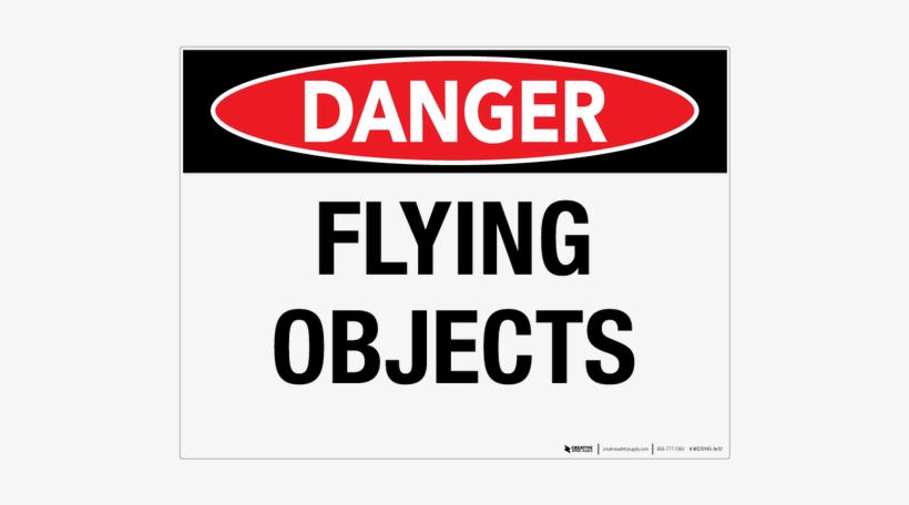 Flying Objects - Air Compressor Safety Sign, transparent png #3465550