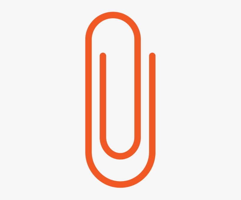 Paperclip Orange - Paper Clip Png Vector, transparent png #3465718