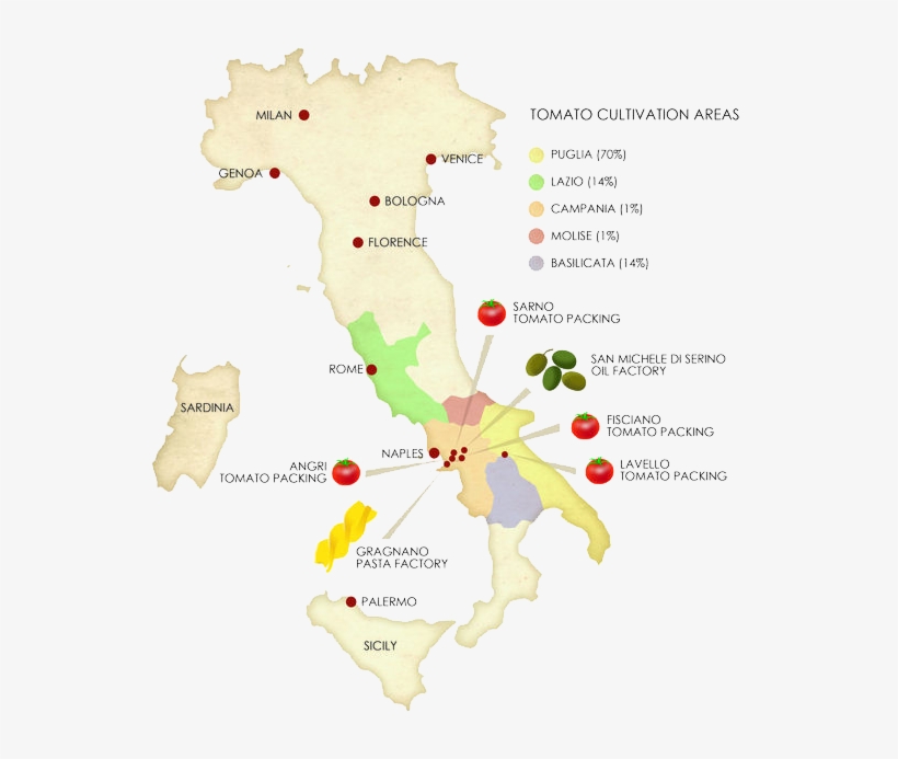 Heritage-map - Italy Food Production Map, transparent png #3466086