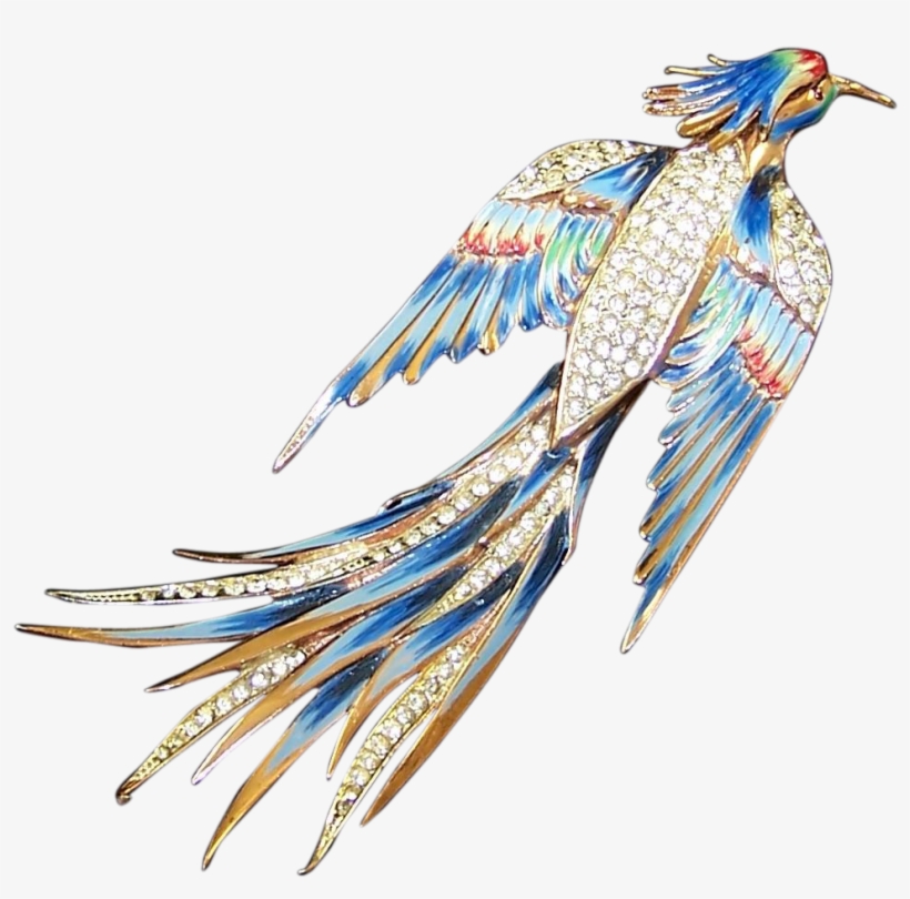 Corocraft Coro Craft Sterling Enamel And Pave Huge - Macaw, transparent png #3466244