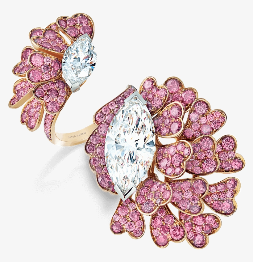 11 01 1830 Pink And White Diamond Ring 2 Copy - Pink And White Diamond Ring, transparent png #3466979