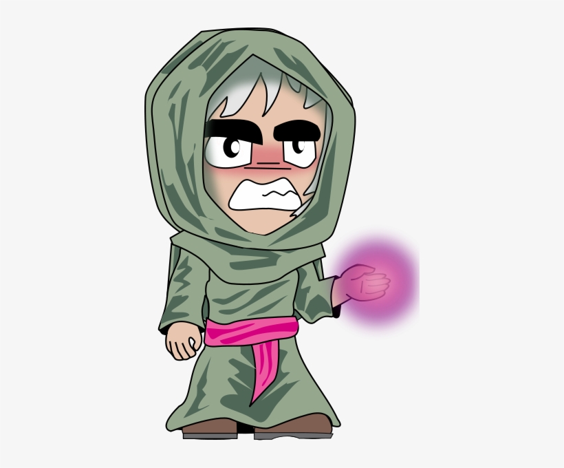 Necromancer Chibi Clipart Png - Cartoon Character With Hoodie, transparent png #3467184