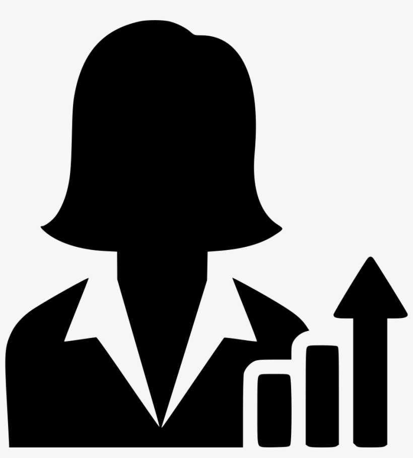 Woman Increase Statistics Increase Growth Arrow Comments - Presentation Woman Png Icon, transparent png #3467219