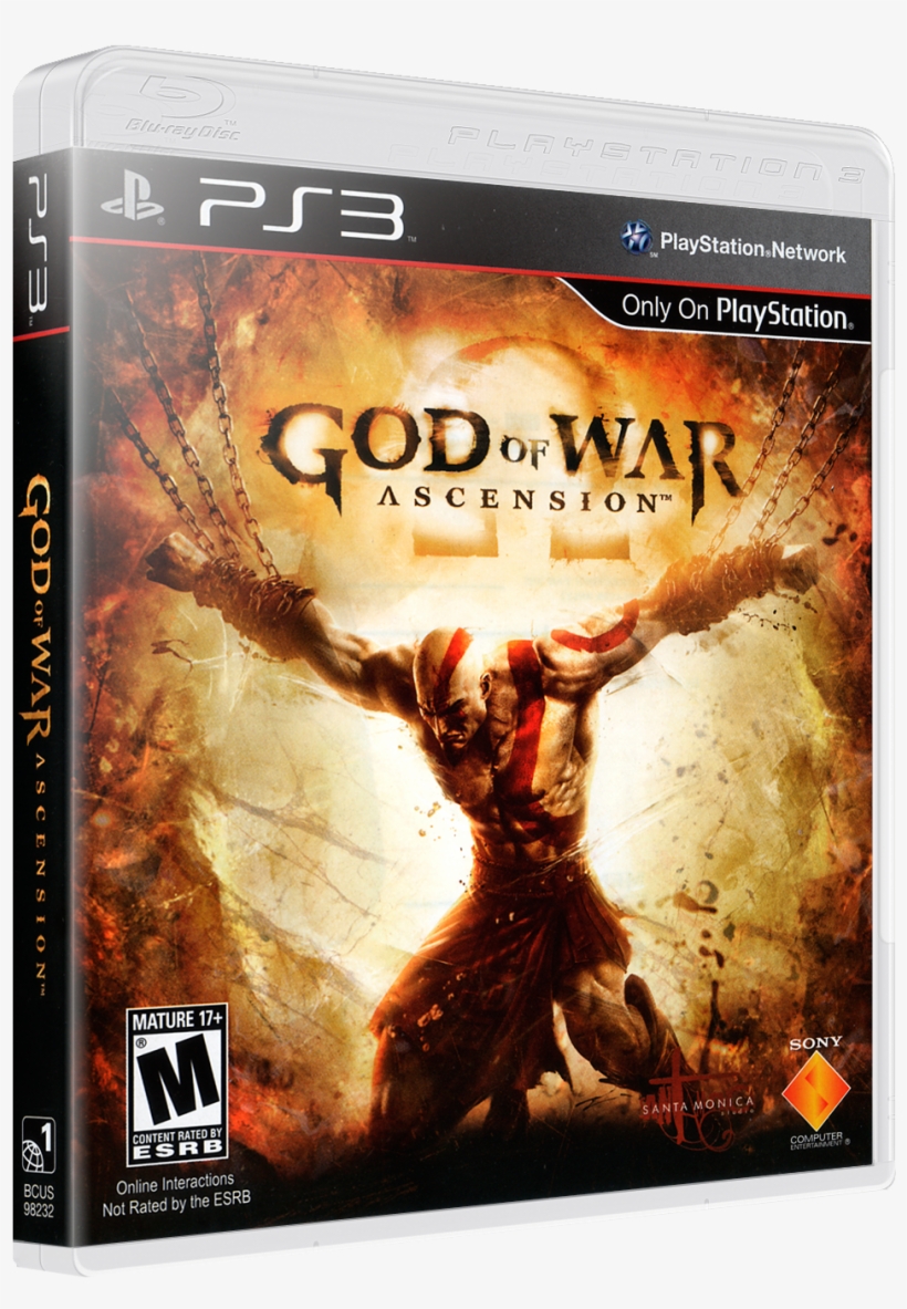 Sony Playstation 3 Disc Games 3d Box Pack - God Of War Ascension, transparent png #3468503