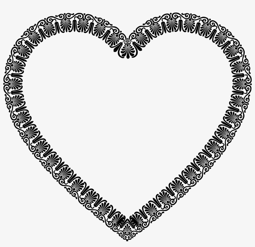 Victorian Ornament Heart Clipart Transparent - Heart Clipart Fancy, transparent png #3468579