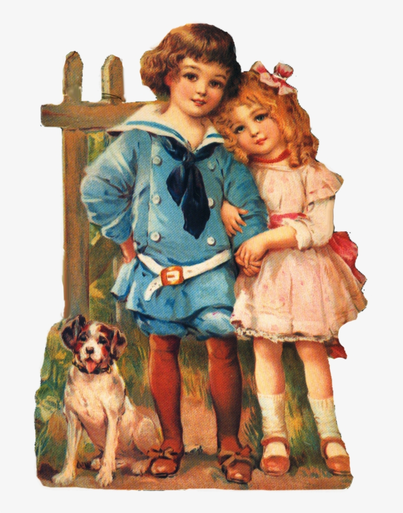Victorian - Clipart - Victorian Boy And Girl, transparent png #3469014