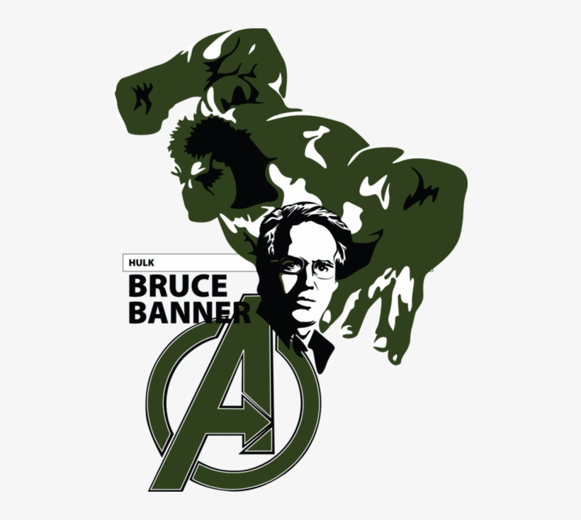 Marvel, The Avengers, And The Hulk Image - Hulk Bruce Banner Stencil Art, transparent png #3469286