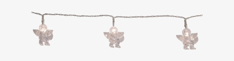 Light Chain Cherub - 10-bulb Led String Lights Angels, transparent png #3471238