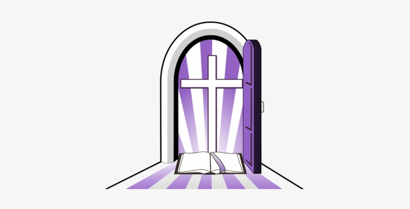Purple Cross Doorway - Purple Cross With Bible, transparent png #3471844