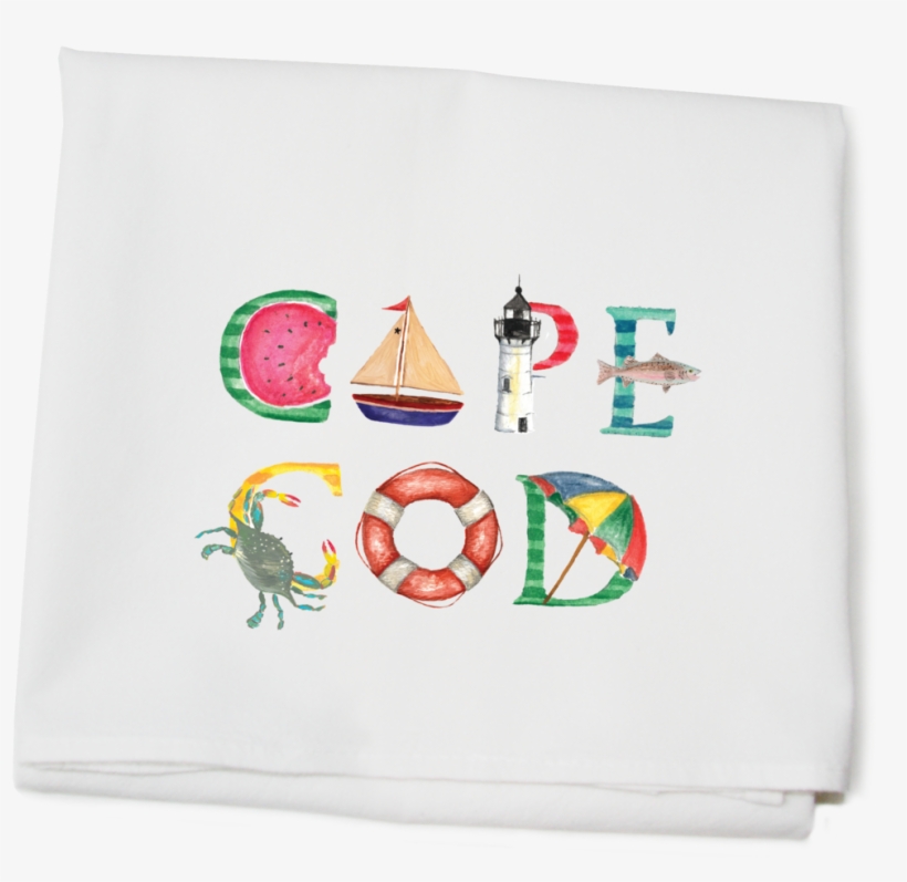 Cape Cod Illu-stated Flour Sack Towel - Flour Sack, transparent png #3472362