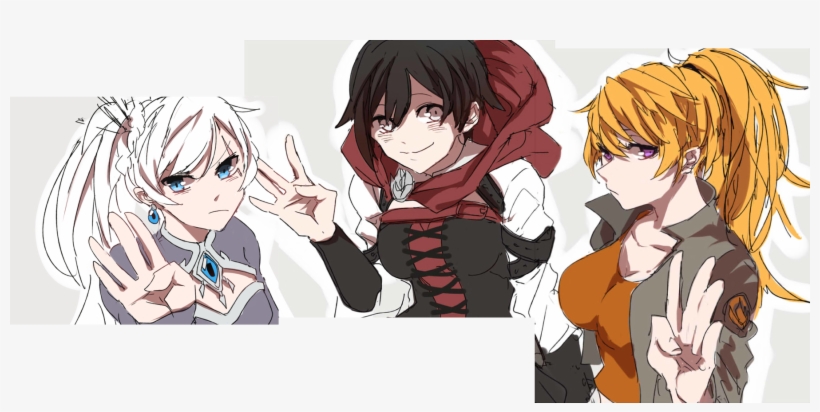 Fan Artruby - Ruby Yang And Weiss, transparent png #3472366