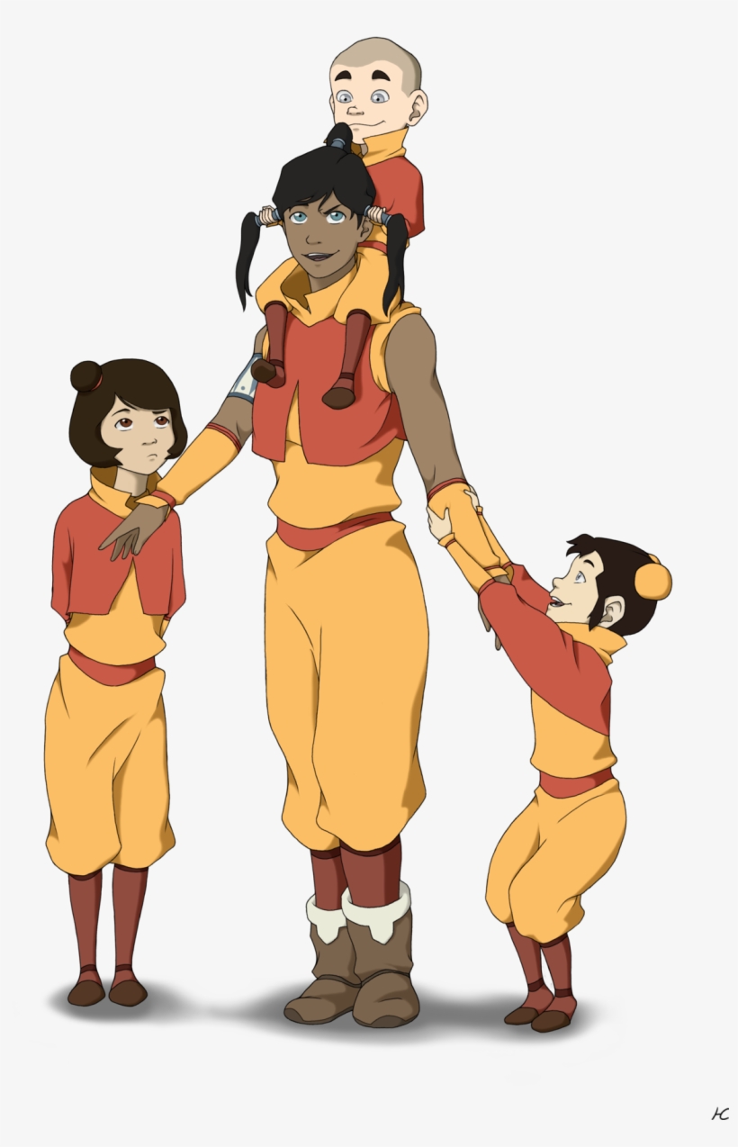 Jinora, Korra, Meelo & Ikki Korra Avatar, Air Bender, - Korra Mako, transparent png #3473022