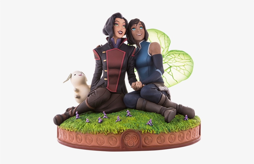 Korra And Asami In The Spirit World Statue - Asami Sato, transparent png #3473178