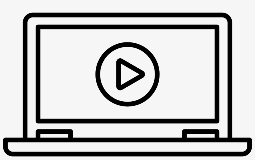 Laptop With Video Player - Laptop Video Icon, transparent png #3473445