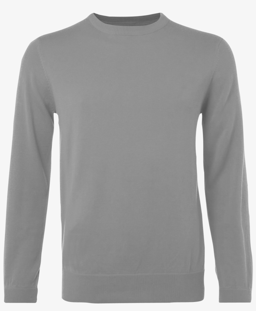 Ss Grey Jumper - Long-sleeved T-shirt, transparent png #3473446