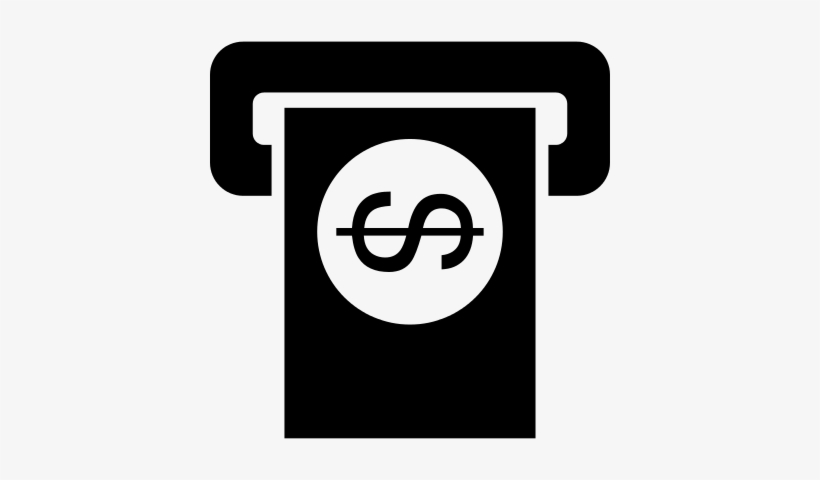 Dollar Bill Through Cash Machine Vector - Icono Cajero, transparent png #3474073