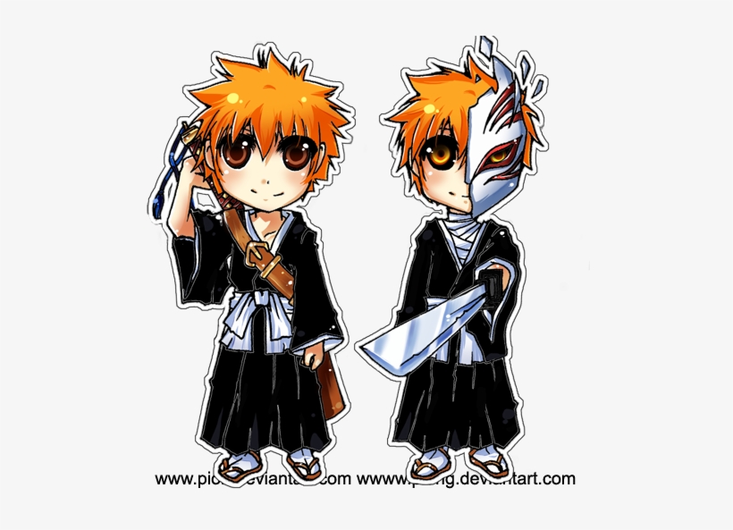 Chibi Ichigo Cg 01 Stikers - Ichigo Kurosaki, transparent png #3474876