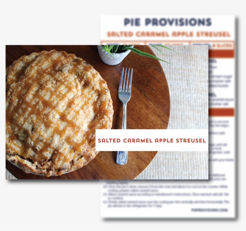 Salted Caramel Apple Streusel Recipe Card - Mince Pie, transparent png #3475080