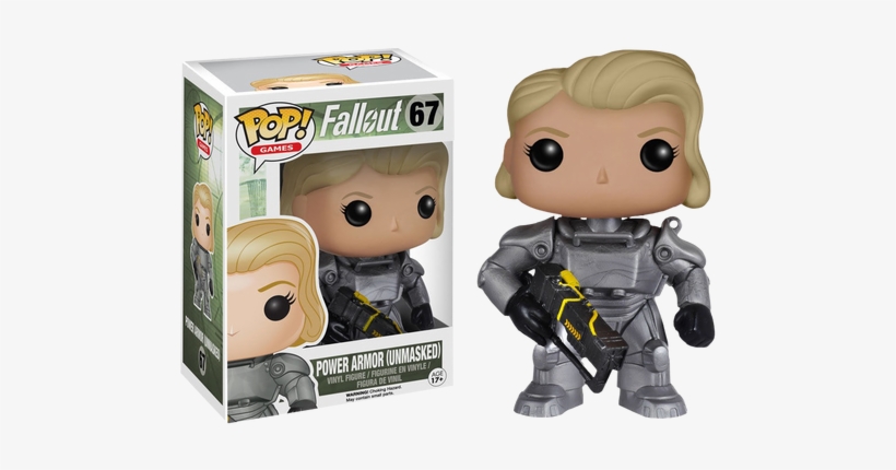 Female Power Armor Unmasked Pop Vinyl Figure - Pop Vinyl Fallout 4 Power Armor, transparent png #3475258