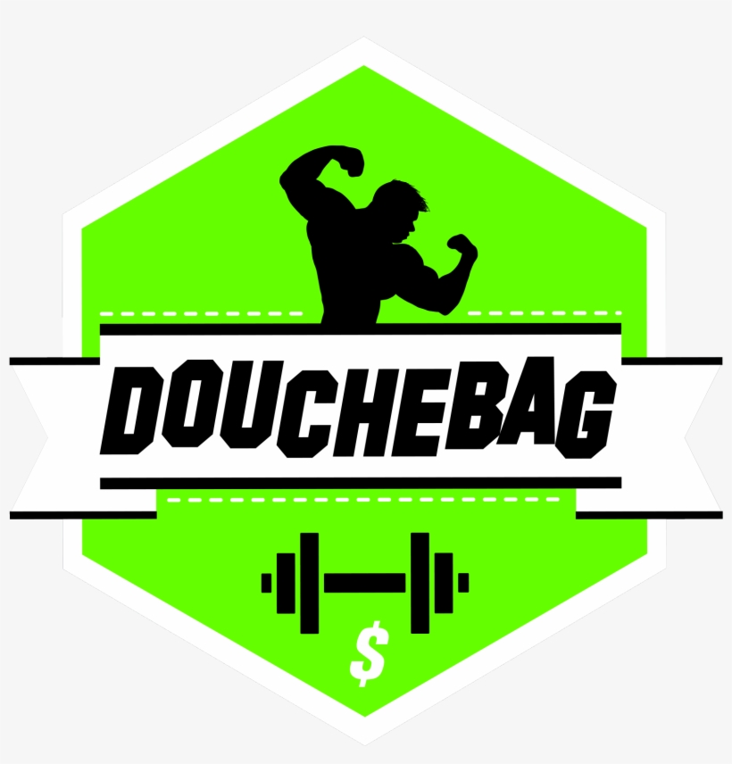 Douchebag App - Stickalz Llc Bodybuilder Gym Decor Vinyl Wall Art Decal, transparent png #3476278