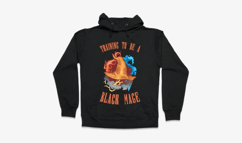 Training To Be A Black Mage Hooded Sweatshirt - Read Books And Be Happy Hoodie: Funny Hoodie From Lookhuman., transparent png #3476458
