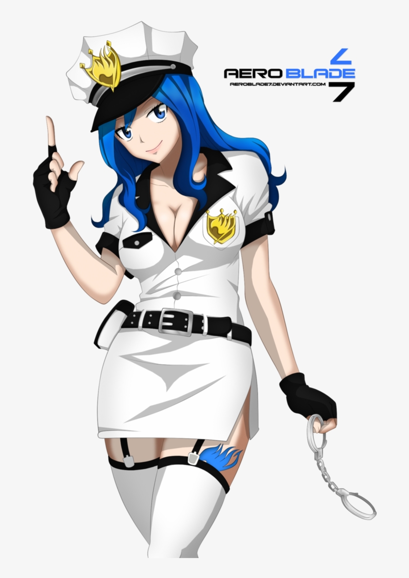 Imperial Officer Juvia Fairytail Coloring Aeroblade - Anime Officer Transparent Girl, transparent png #3476459