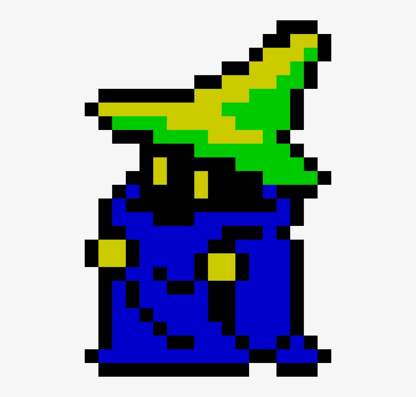 Black Mage - Minecraft Pixel Art Black Mage, transparent png #3476576