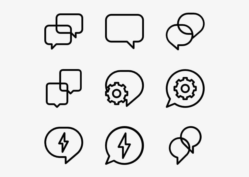 Chat Bubbles - Phone Email Address Icons Png, transparent png #3476754