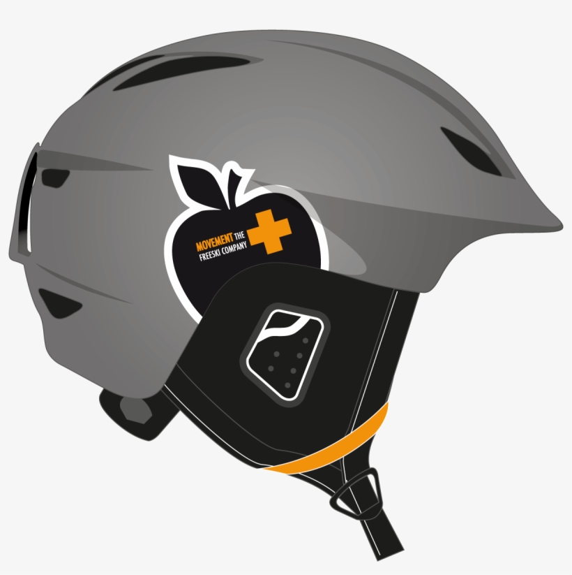 Helmet Icon Grey Orange - Movement Icon Ski Helmet Green, transparent png #3476897