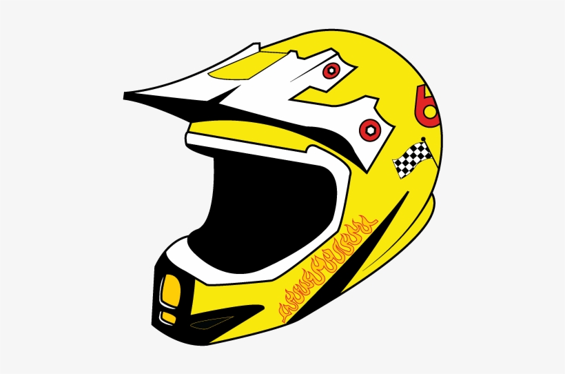 Racer Helmet Vector Png Logo Flame Fire Dirt Bike Atv - Motorcycle Helmet, transparent png #3476916