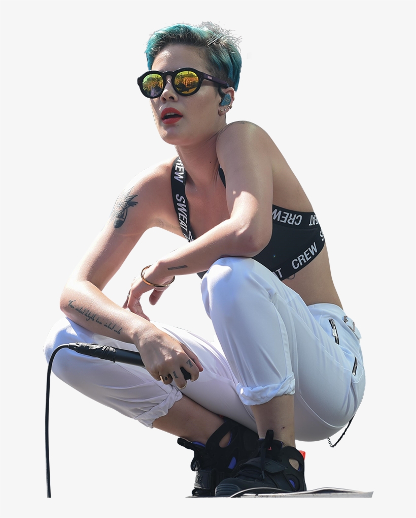 Halsey - Sitting, transparent png #3477010
