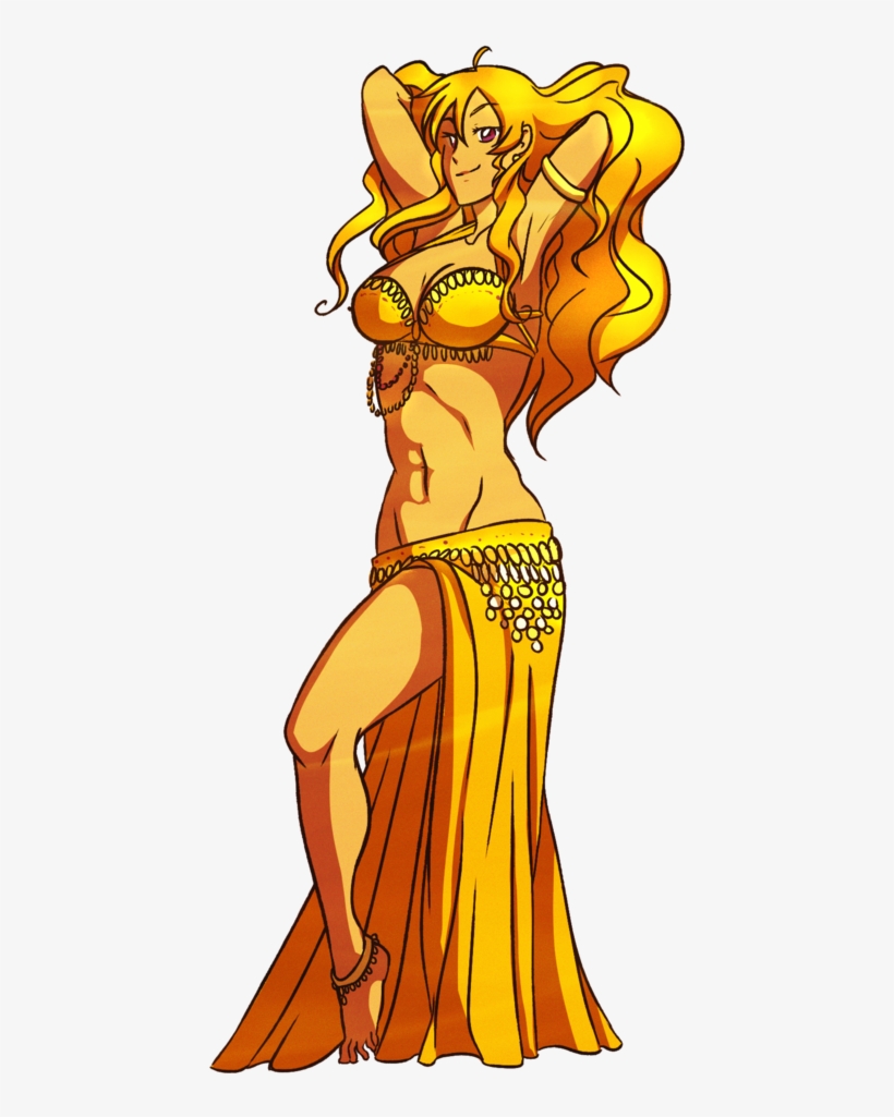Yang Xiao Long Woman Yellow Vertebrate Fictional Character - Yang Xiao Long Abs, transparent png #3477440