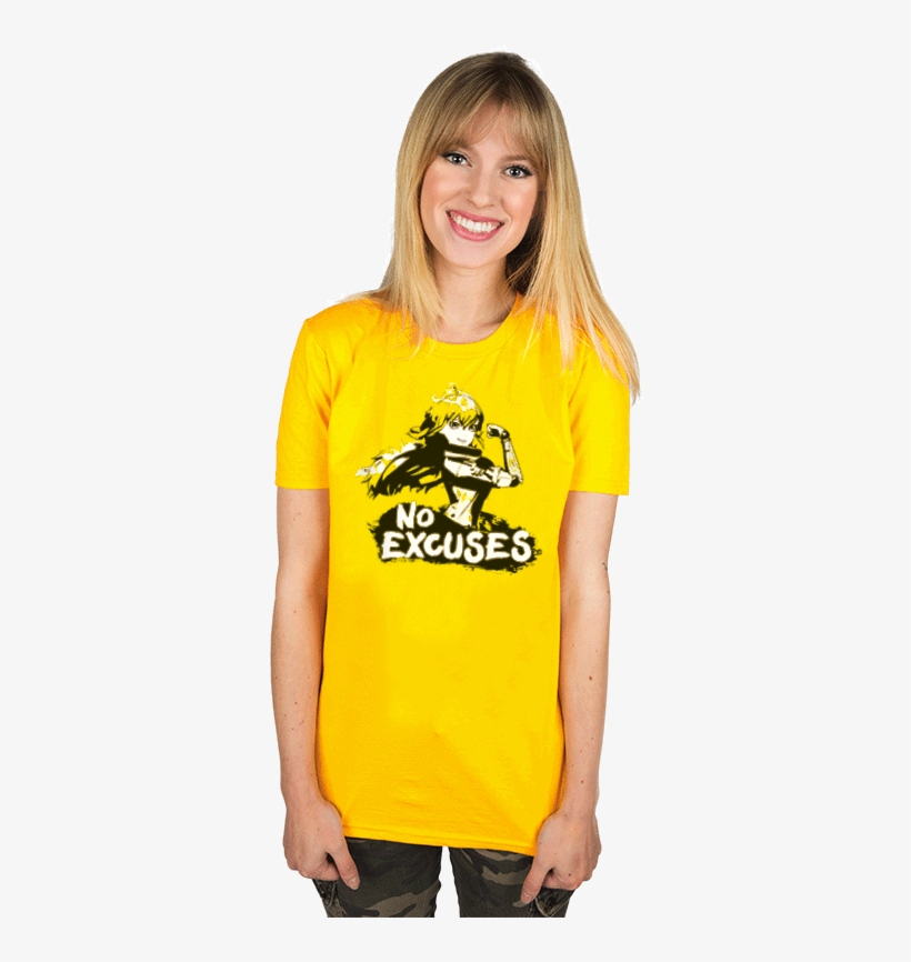 Rwby Yang No Excuses Tee - Yang No Excuses Shirt, transparent png #3477684