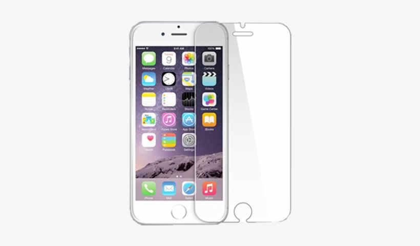 Iphone 7 Tempered Glass Screen Protector Film - Iphone 8 Plus Front Screen, transparent png #3477999