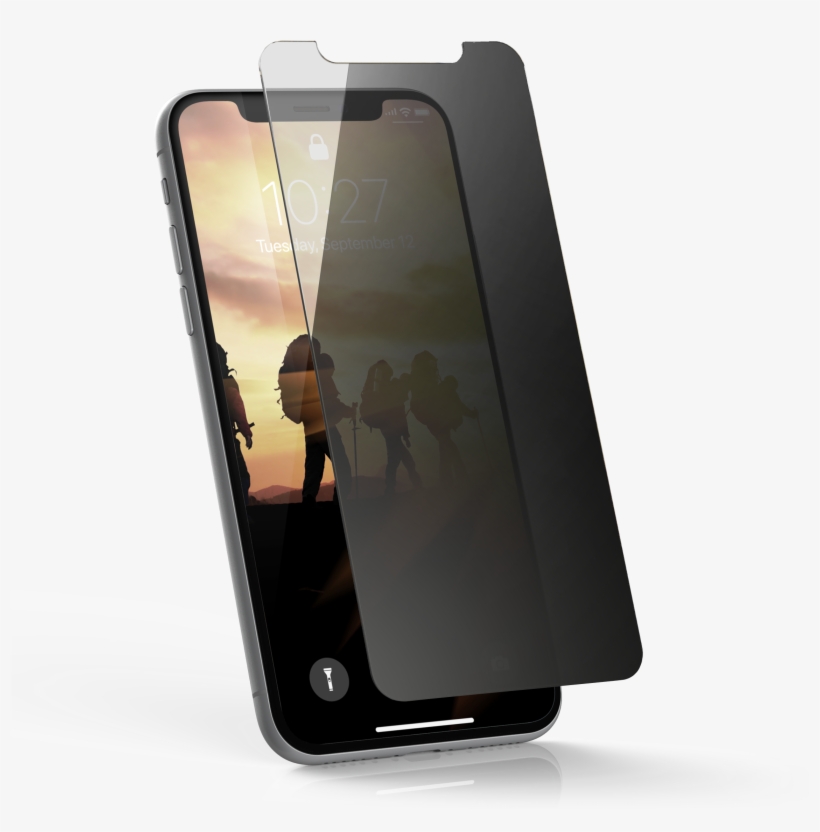 Urban Armor Gear Privacy Glass Screen Protector - Privacy Tempered Glass Iphone Xs, transparent png #3478450