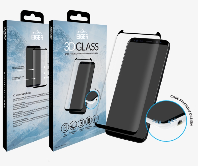 Eiger 3d Glass Screen Protector - Eiger 3d Glass Case Friendly Tempered Glass Screen, transparent png #3478515