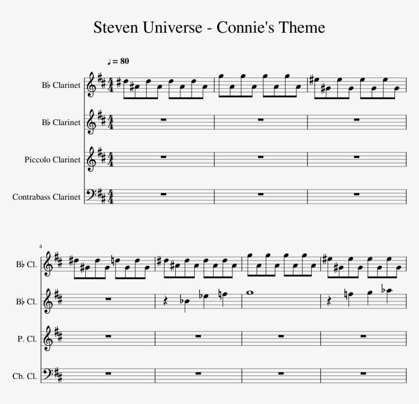 Connie's Theme Sheet Music 1 Of 3 Pages - Ghost Duet Louie Zong Sheet Music, transparent png #3478766