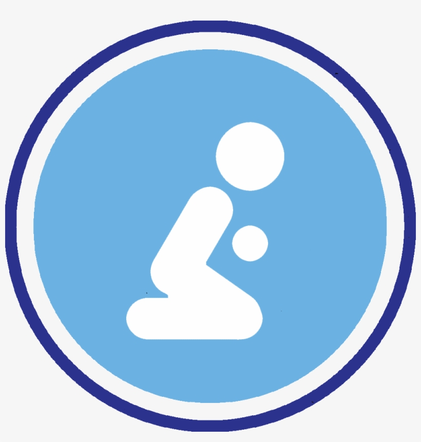 Prayer Worship Icon Blue - Circle, transparent png #3479933