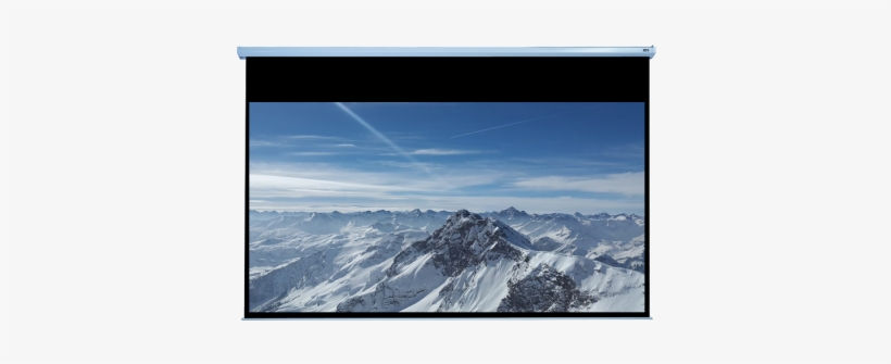 165″ Elunevision High Definition Cinema White Motorized - Landscapes Snow Mountain, transparent png #3483031