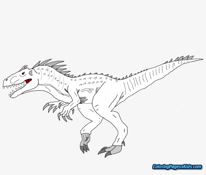 Jurassic World Indominus Rex Coloring Pages Jurassic World Free Transparent Png Download Pngkey