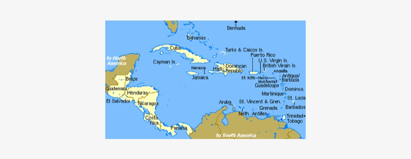Countries Of Central America And Caribbean Regions, transparent png #3483893