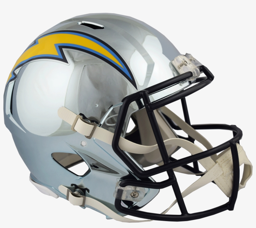 Chargers Chrome Speed Authentic - Football Helmet, transparent png #3484212