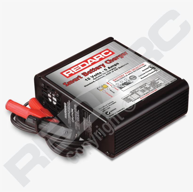 12v Smart Battery Charger - Redarc Charger, transparent png #3484566