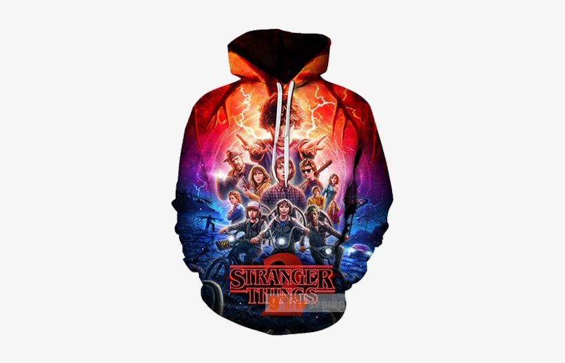 Stranger Things 2018 New Fashion 3d Hoodies - Stranger Things 2 Hoodie, transparent png #3484788