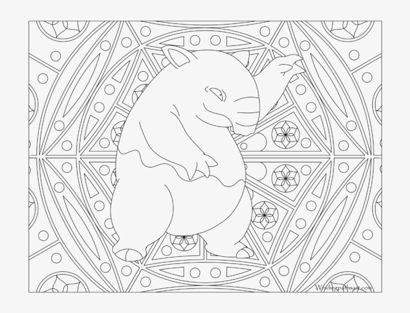 Adult Pokemon Coloring Page Drowzee - Pokemon Adult Coloring Pages, transparent png #3486525