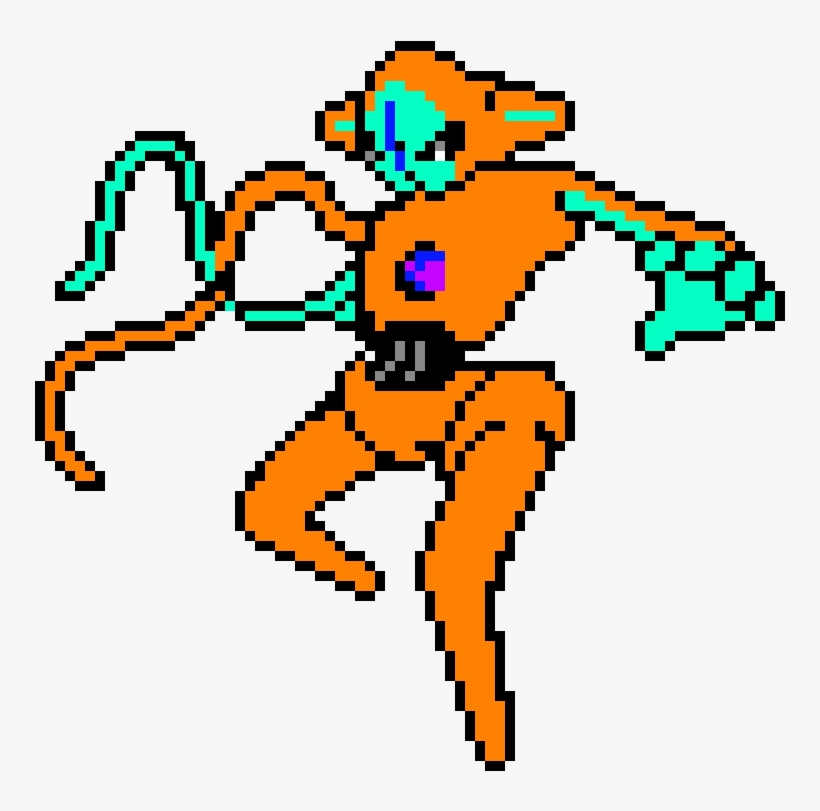 Deoxys - Deoxys Pixel Art, transparent png #3486590