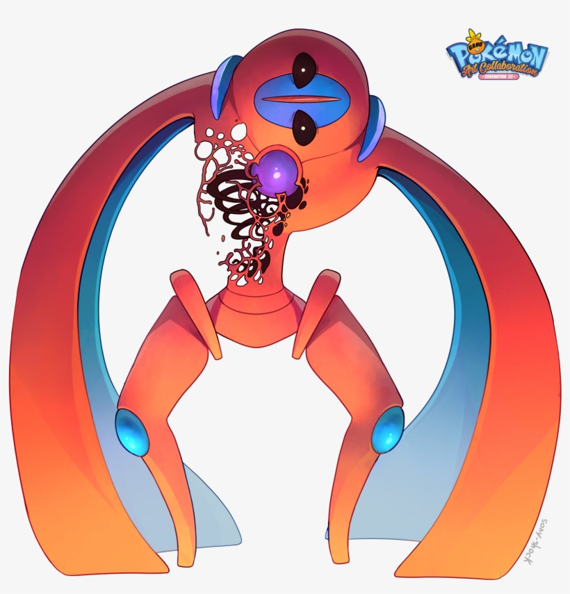 #386 Deoxys In Our Pokemon Generation Iii Art Tribute - Art, transparent png #3486698
