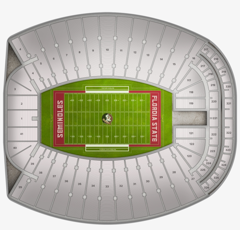 Virginia Tech Football At Florida State Football At - Section 27 Doak Campbell Stadium, transparent png #3486828