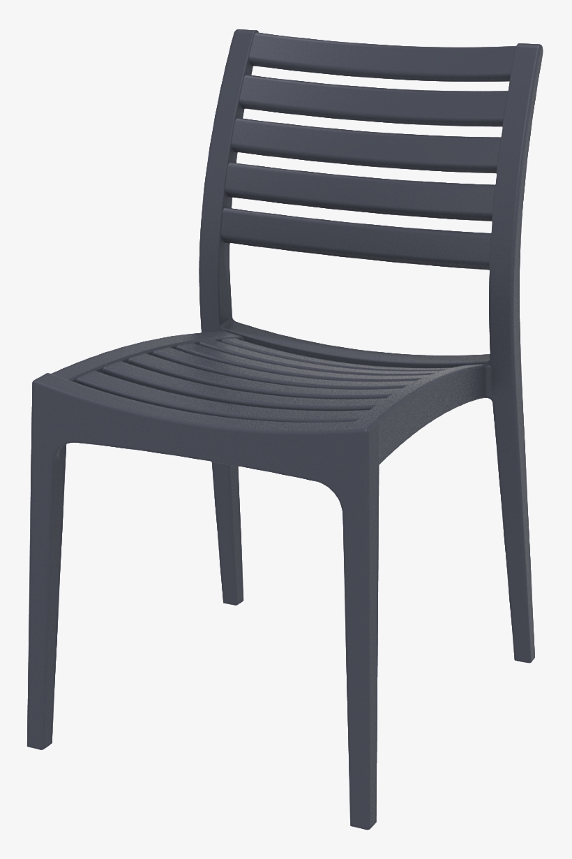 Modern Grey Stackable Thermoplastic Chair - Utestol Svart, transparent png #3487067